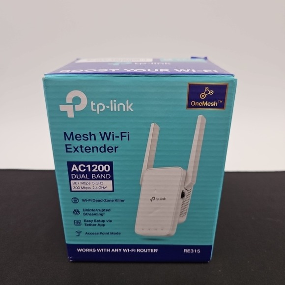 TP-Link Mesh Wi-Fi Extender Wi-Fi Extender RE315 New Open Box - Picture 8 of 9
